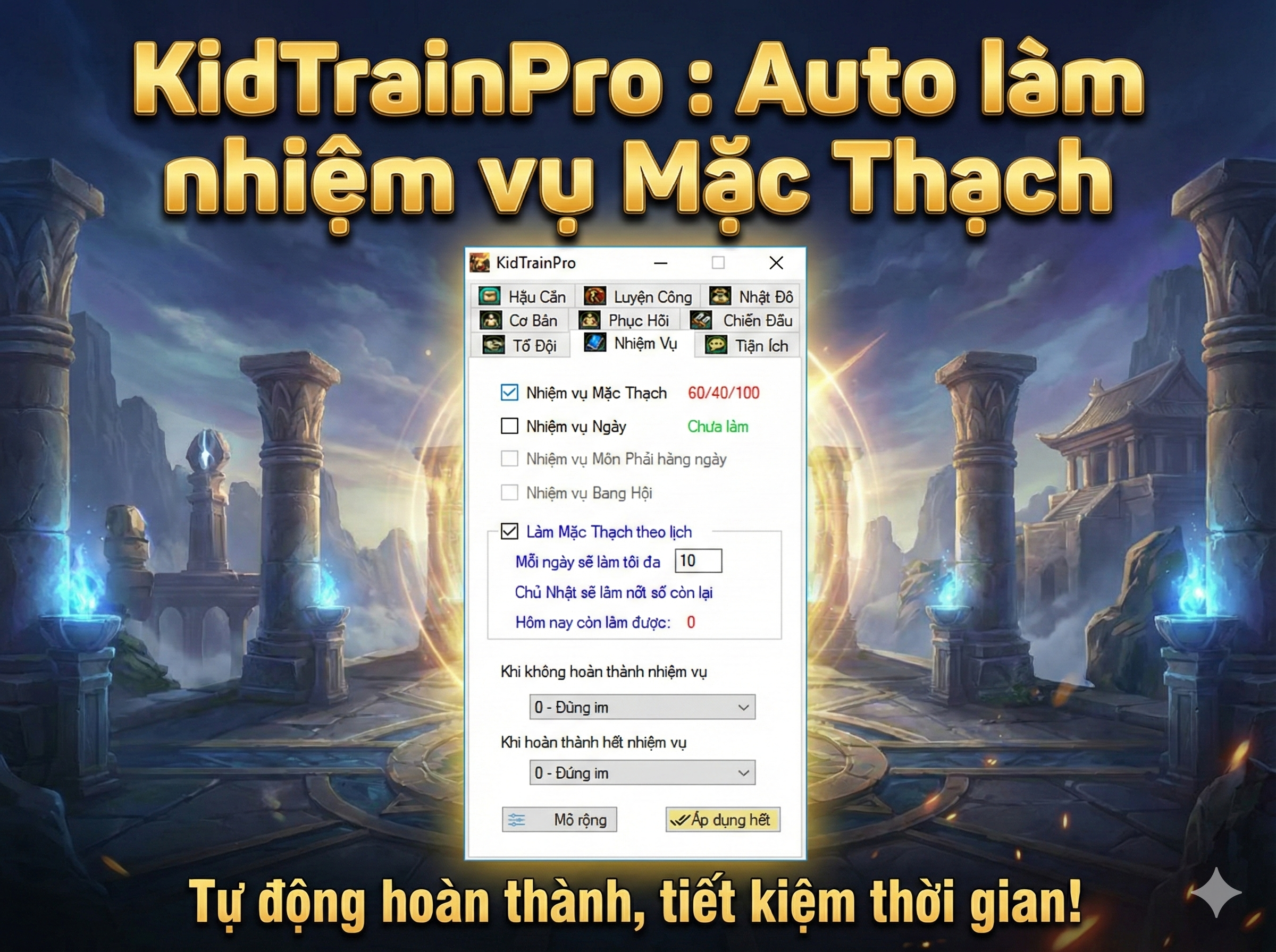 KidTrainPro 2.6 cho VLTK 2.0 – Tự làm nv Mặc Thạch